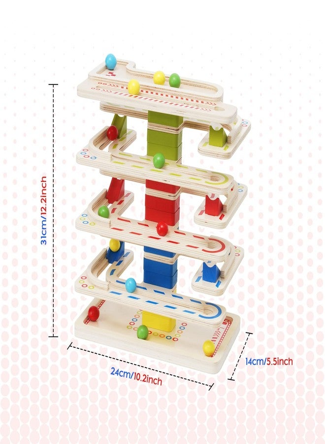 Joonly Montessori Ball Tracker Wooden Ball Drop Toy for Toddlers, Educational Wooden Ball Run Toy Race Track Set, Ball Drop Tracker Sensory Toys for Gifts 3 4 5 Years Old Toddler Boys Girls - Image 5
